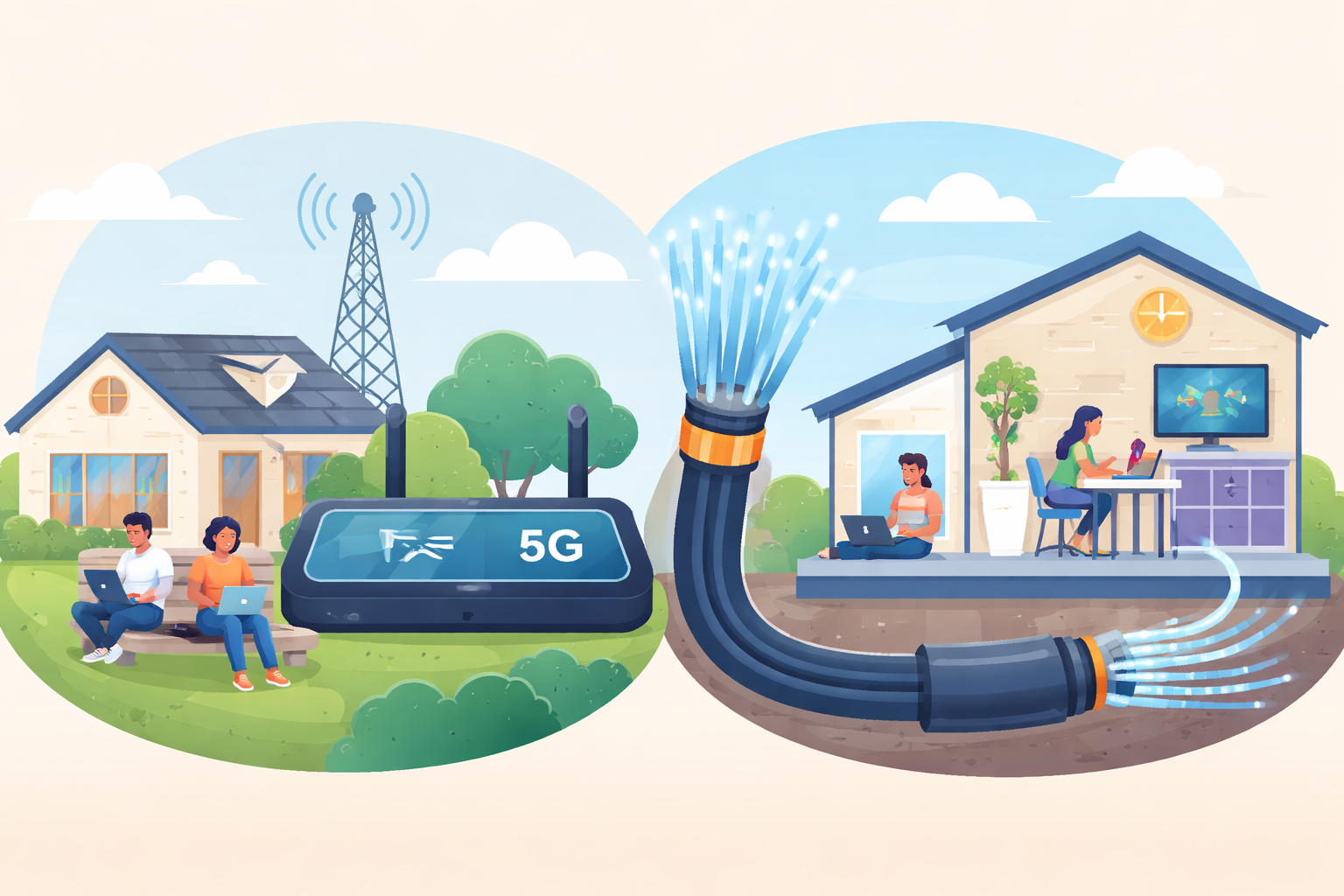 How to Decide Between Mobile Broadband and Fiber for Your Home