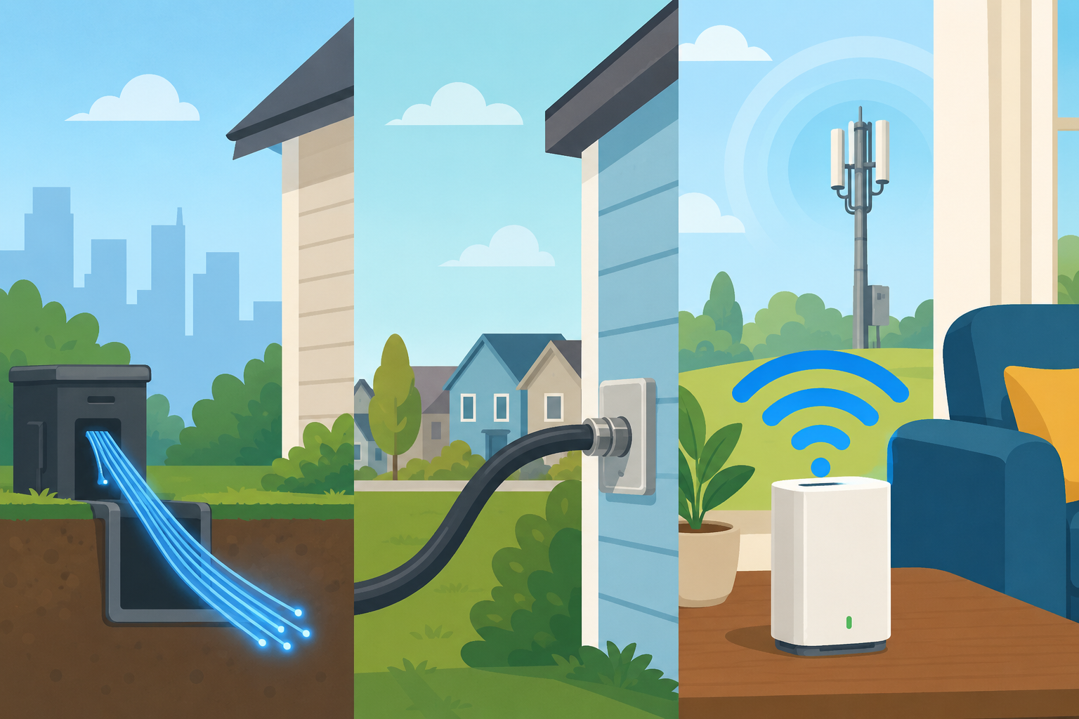 Fiber, Cable, or 5G Home Internet?